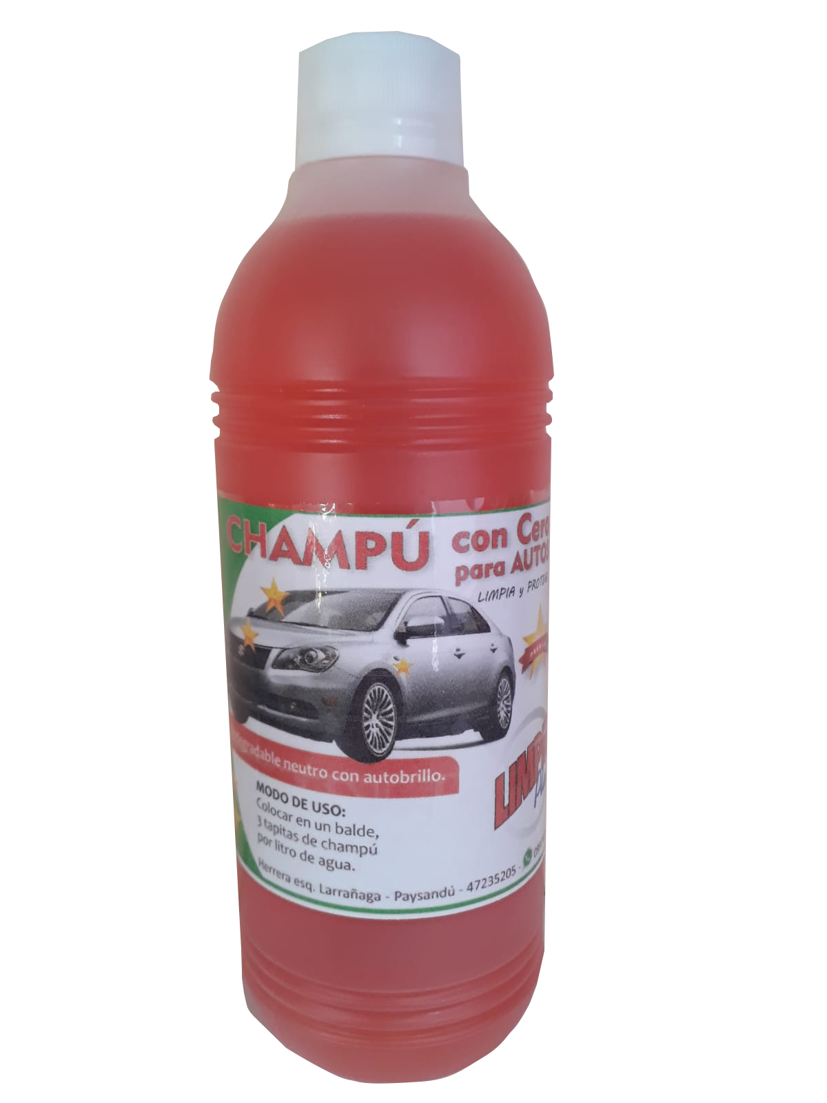 Shampoo con cera, para autos x 500 cc